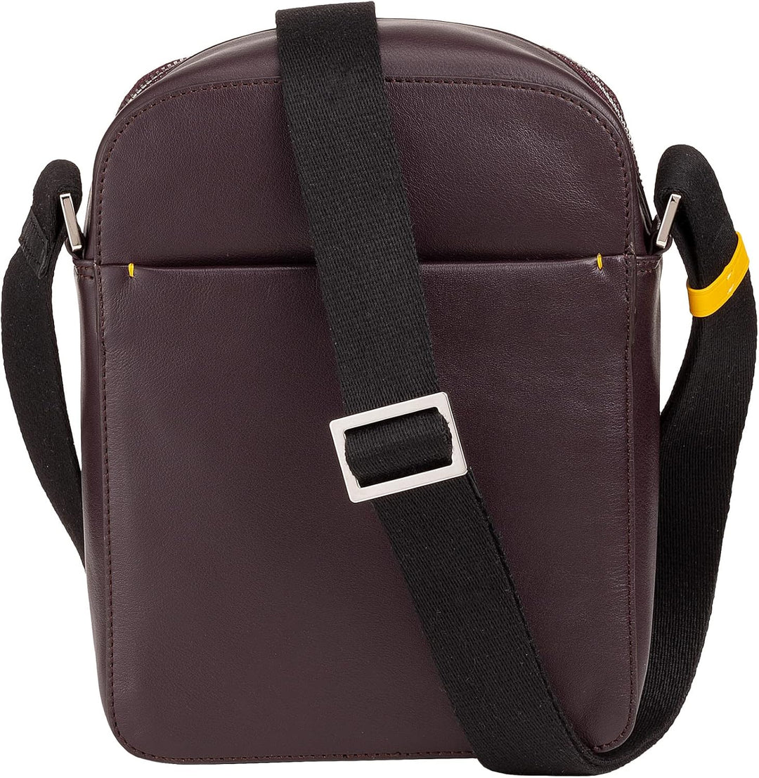 DUDU Herren-Handtasche aus echtem Leder, verstellbare Umhängetasche, kleines kompaktes Design, mehre