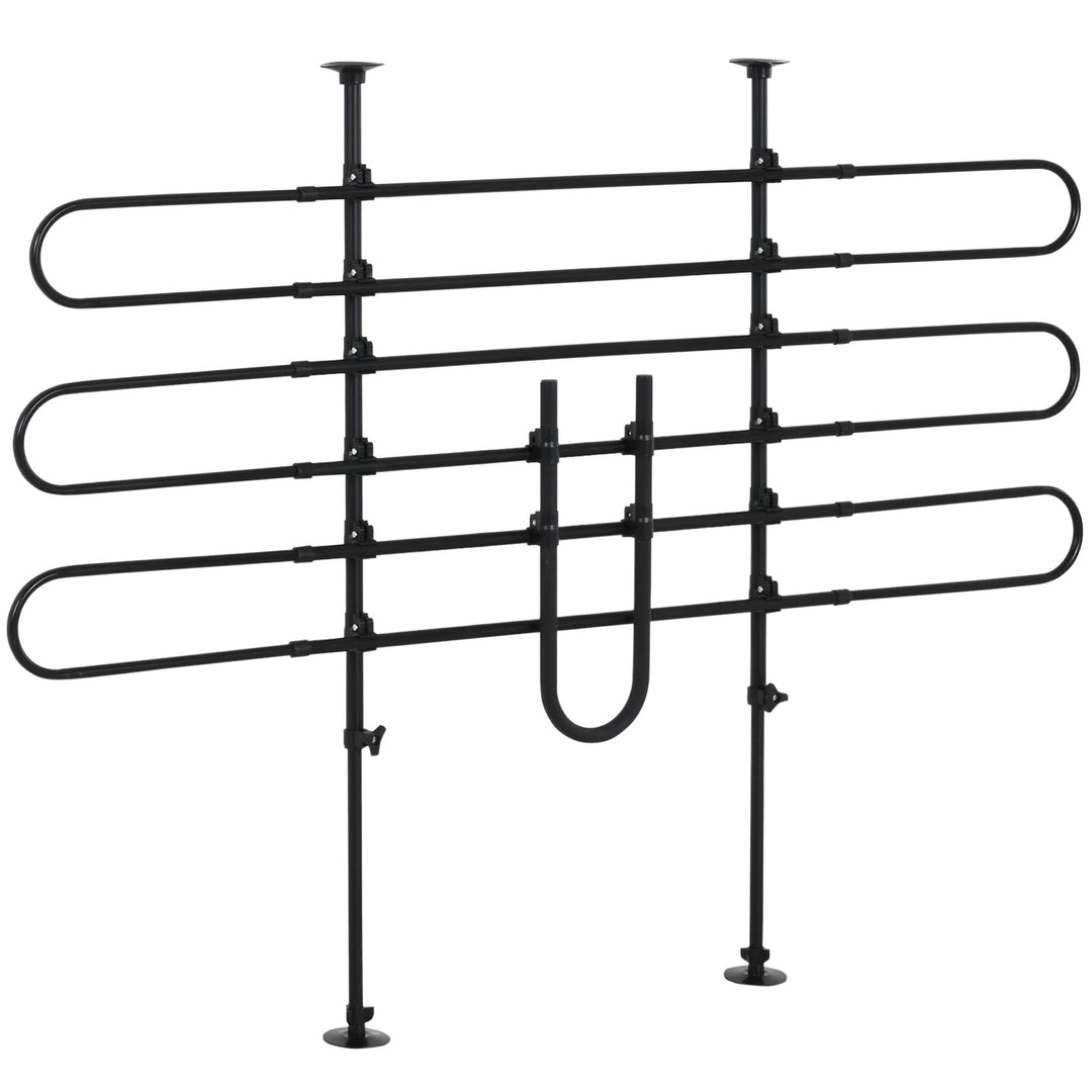 PawHut Auto Trenngitter für Hunde verstellbar Breite 87-135 cm Höhe 85-120 cm Universal Sicherheitsg
