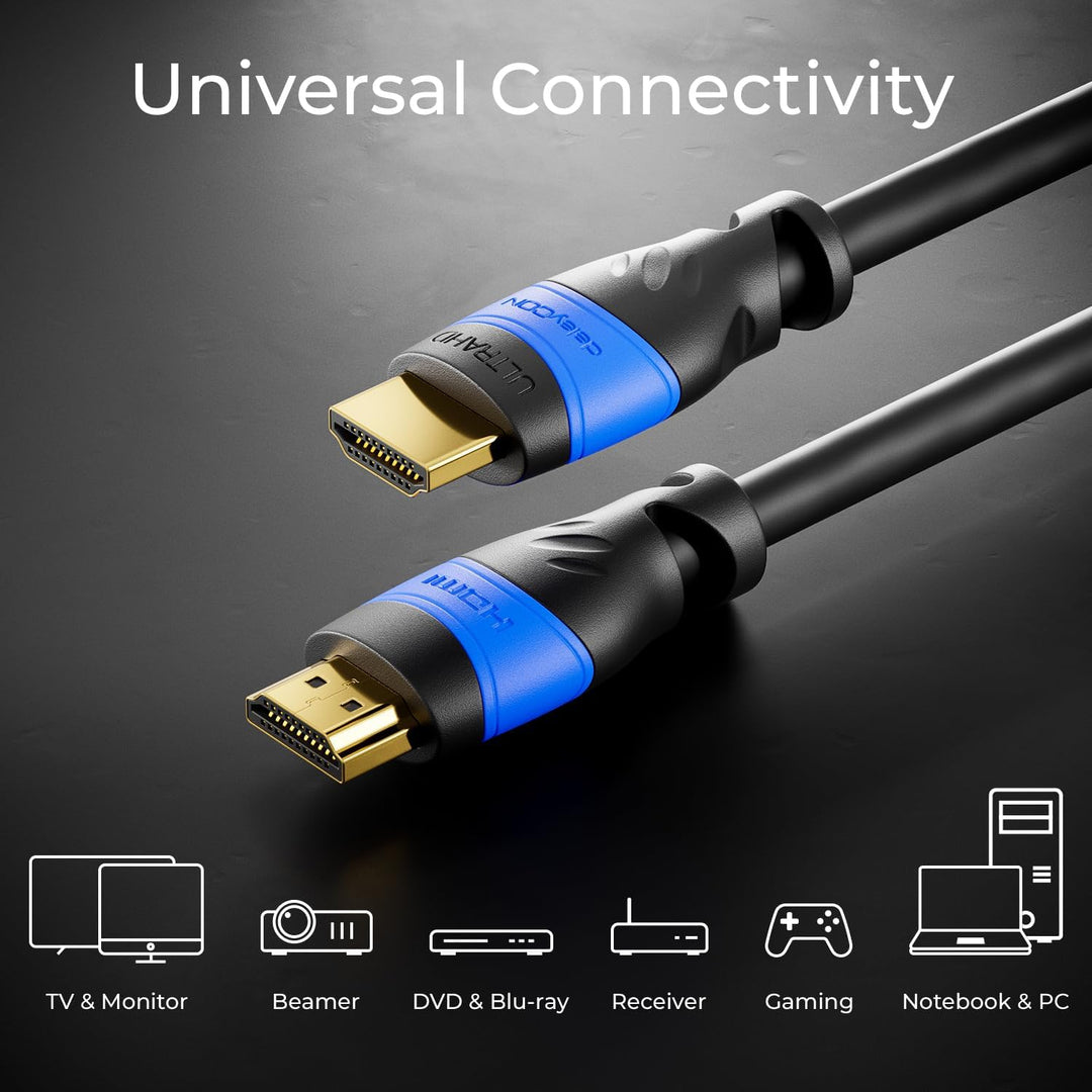 deleyCON 9m HDMI Kabel 2.0a/b - High Speed mit Ethernet - UHD 2160p 4K@60Hz 4:2:0 HDCP 2.2 ARC CEC E