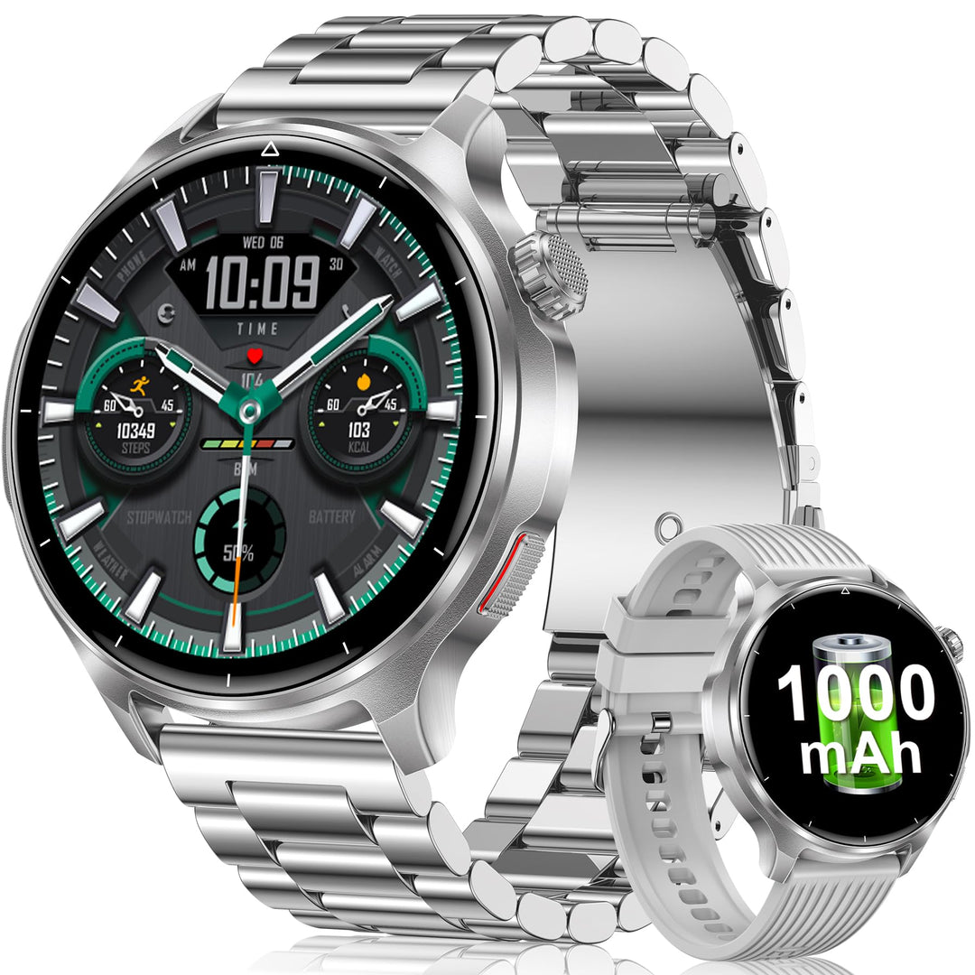 Smartwatch Herren, 1000mAh Akku, 1,52&