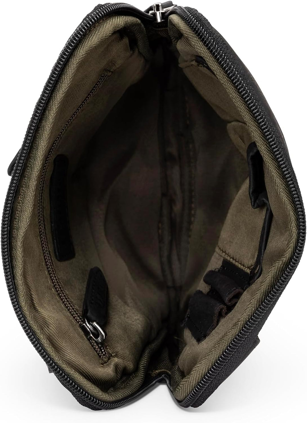 LEABAGS Detroit Umhängetasche Herren – Kleine Leder Umhängetasche 21x26 cm – Mini Crossbody Tasche m