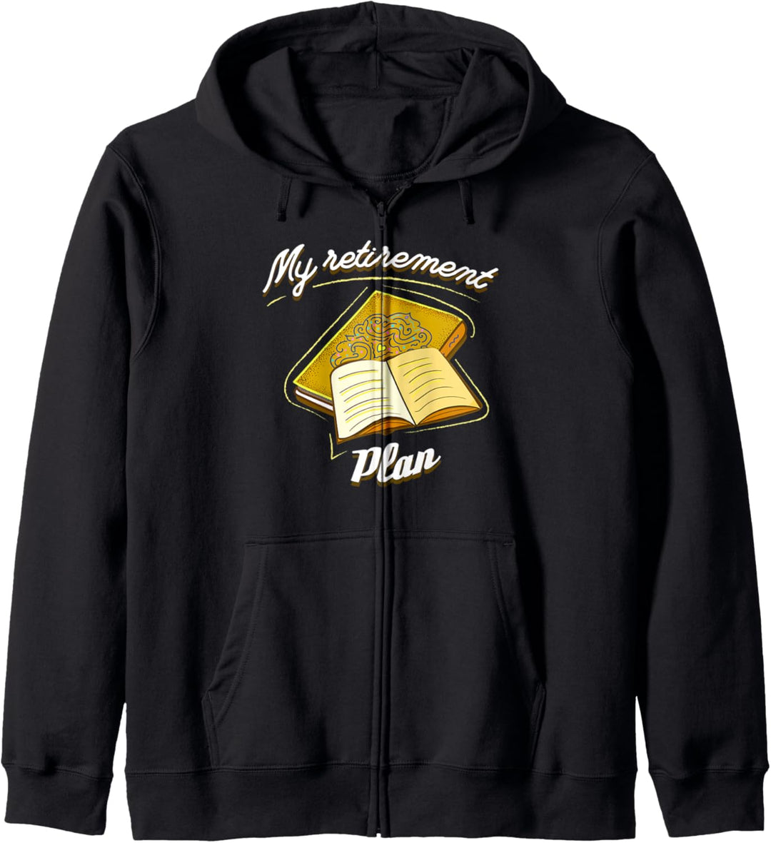 Mein Pensionsplan, der Büchergeschenk liest Kapuzenjacke