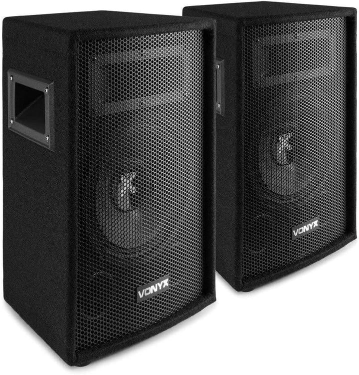 Vonyx SL8 PA Lautsprecher Passiv Set, 2X 400 Watt Partyboxen Set, 8 Zoll Passiv, Disco, DJ Party Lau