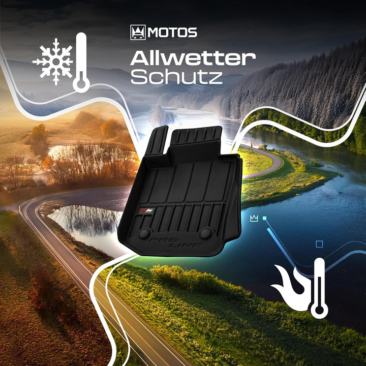 M MOTOS Gummimatten Auto Fussmatte passt für Citroen C3 I 2002-2009 Verbessern Sie Ihren Reisekomfor