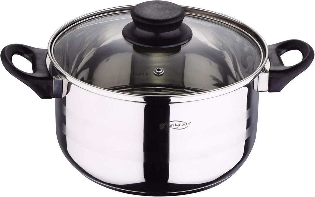 San Ignacio Q1875 – Topfset, 5-teilig, 27 cm, silberfarben