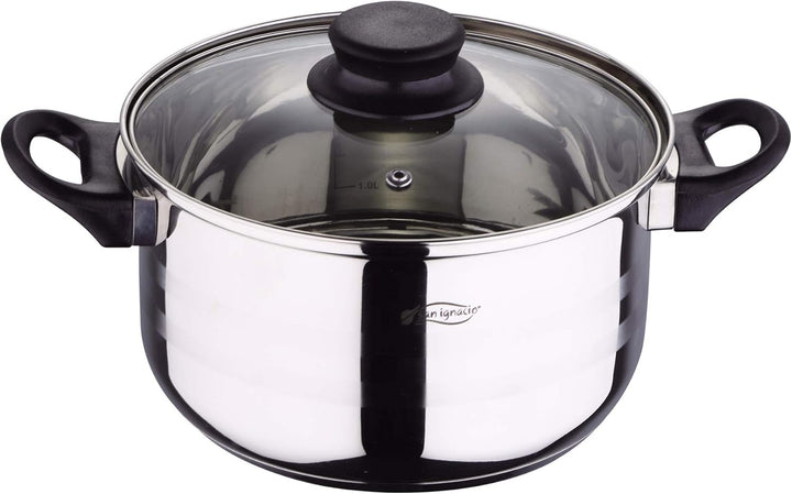 San Ignacio Q1875 – Topfset, 5-teilig, 27 cm, silberfarben