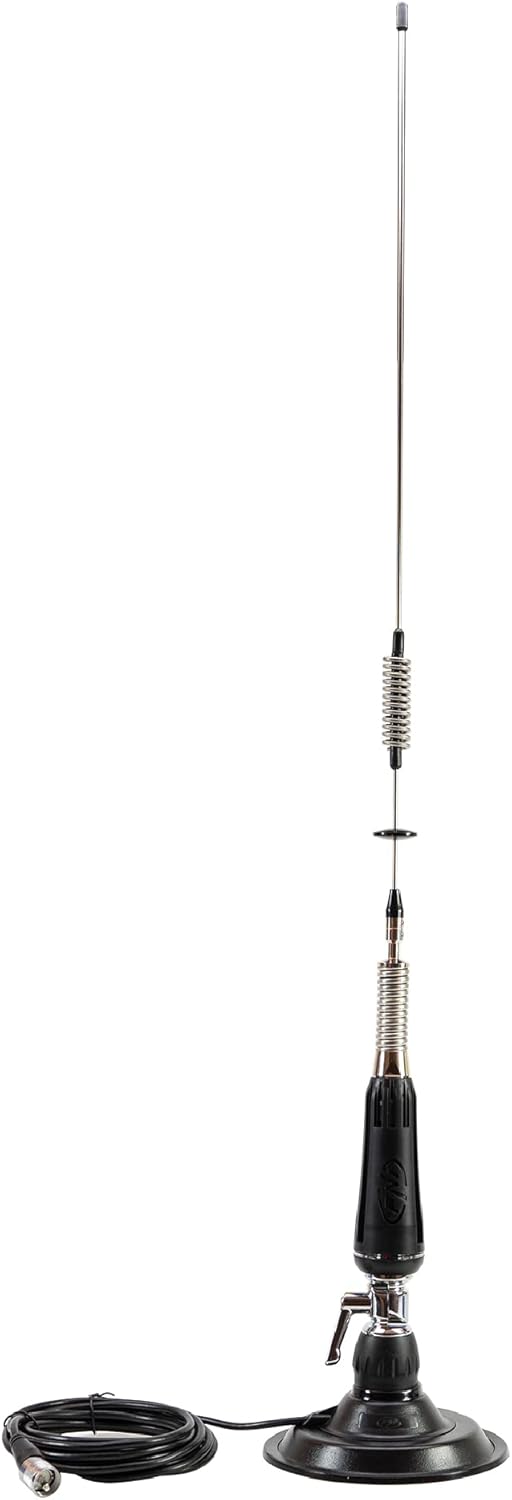 Faltbare CB PNI LED 850 Antenne mit Magnetfuss 145 mm, 85 cm lang, 26-28 MHz, 300 Watt, beleuchtet b