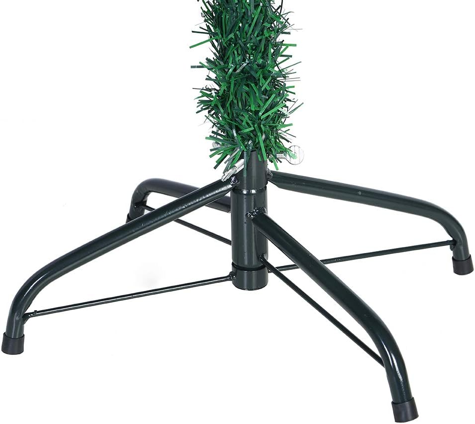 Froadp 150cm Künstlicher PVC Weihnachtsbaum Tannenbaum Kiefernadel Mit Schnee-Effekt(Schnee-Effekt,