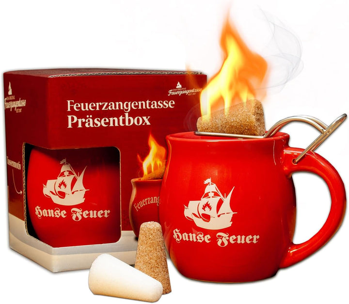 Feuerzangentasse 1er-Set, Rot/Hanse Feuer - für Feuerzangenbowle Rot / Hanse Feuer, Rot / Hanse Feue
