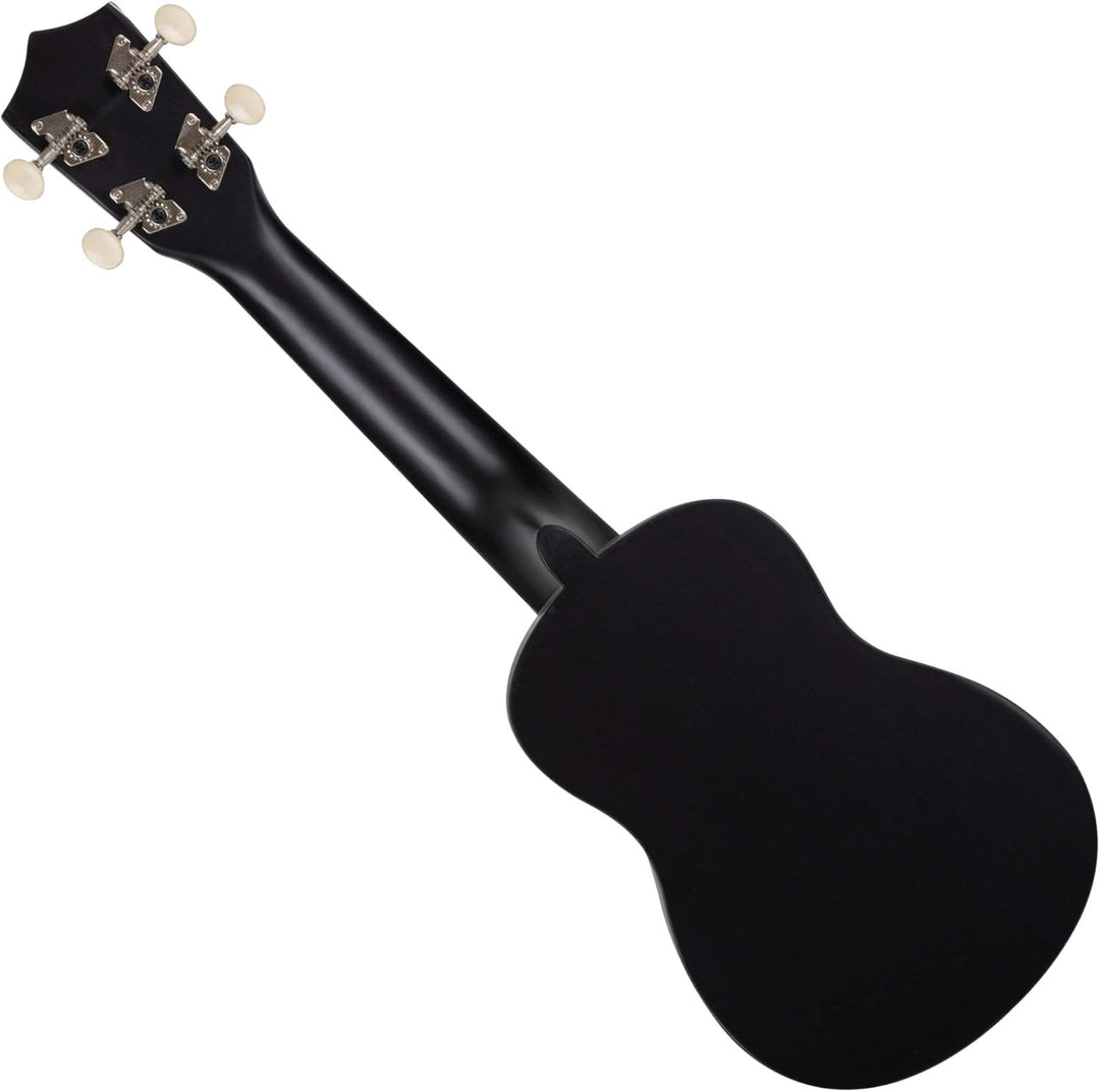 Classic Cantabile US-50 BK Sopranukulele - Ukulele mit 12 Bünden - leichtgängige Gitarrenmechanik -
