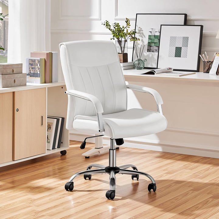 Yaheetech Bürostuhl Ergonomisch Schreibtischstuhl, Chefsessel, Drehstuhl mit Rollen, Drehbar und Wip
