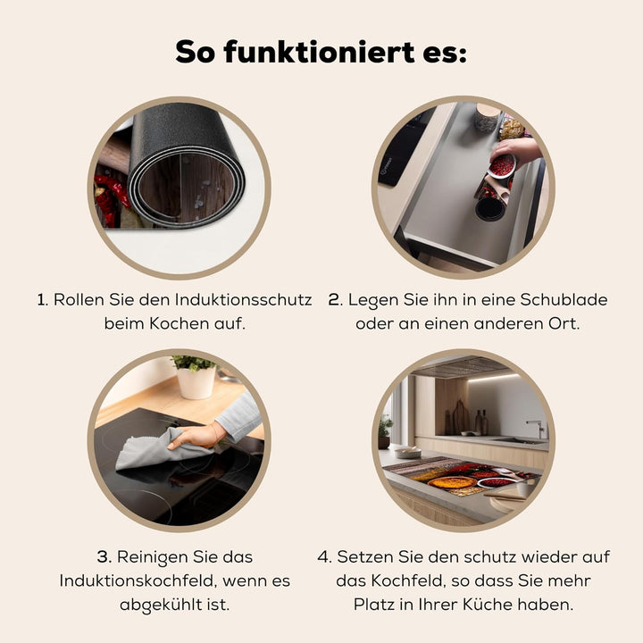 KitchenYeah© Herdabdeckplatte Einteilig Induktionsmatte Küche Abdeckung Ceranfeld Herd Abdeckplatte