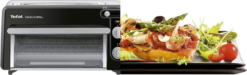 Tefal Toast n’ Grill TL6008 | 2 in 1 Toaster und Mini-Ofen | Sehr energieeffizient und schnell | 130