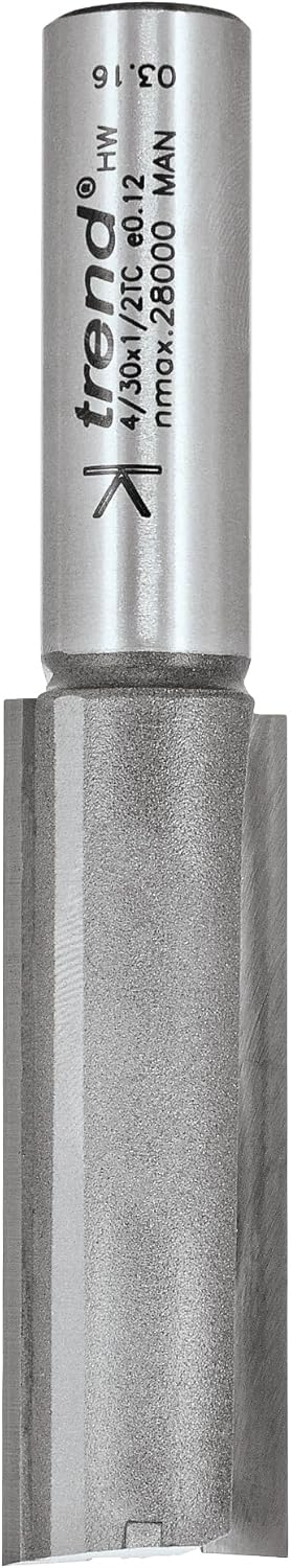 Trend - Zwei Flöten Cutter 18mm Durchmesser - 4/30X1/2TC 18.0 x 50mm, 18.0 x 50mm