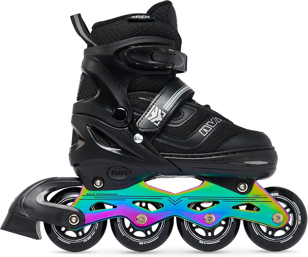 RAVEN Inline Skates Inliner für Kinder und Erwachsene OPTIONAL 2in1 mit Schlittschuhen verstellbar 3