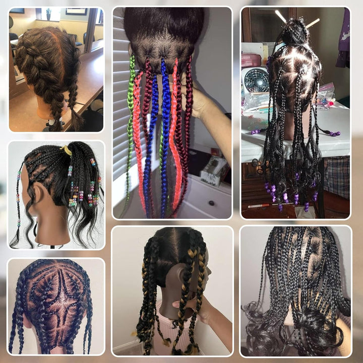 Opini 45,7 cm langer Mannequinkopf aus Echthaar mit 100 % Echthaar, Kosmetikpuppenkopf für Friseure,