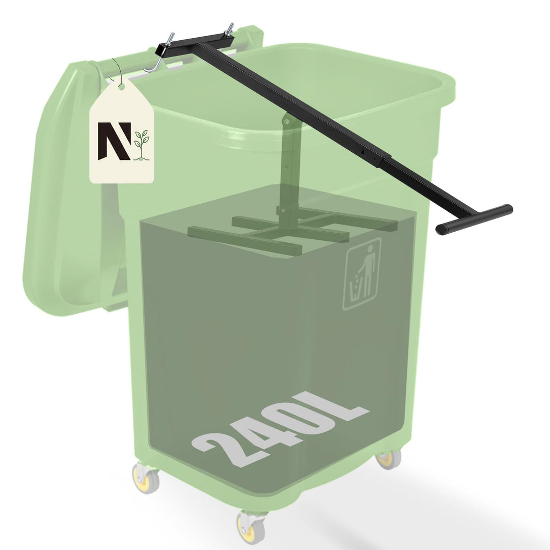 NEWTRY Manuelle Müllpresse, Müllverdichter für 120L-360L Mülltonne, Komprimiert Haushalts-, Küchen-