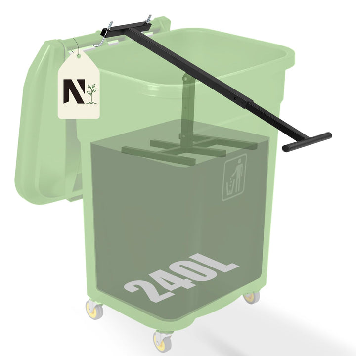 NEWTRY Manuelle Müllpresse, Müllverdichter für 120L-360L Mülltonne, Komprimiert Haushalts-, Küchen-