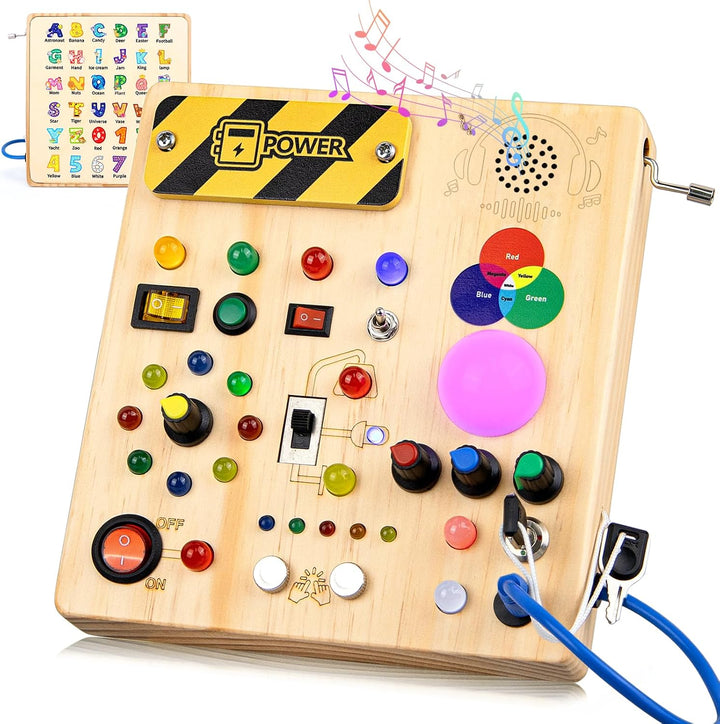Konijiwa Montessori Spielzeug ab 1 Jahr Busy Board Activity Board Spielzeug ab 2 Jahre Holzspielzeug