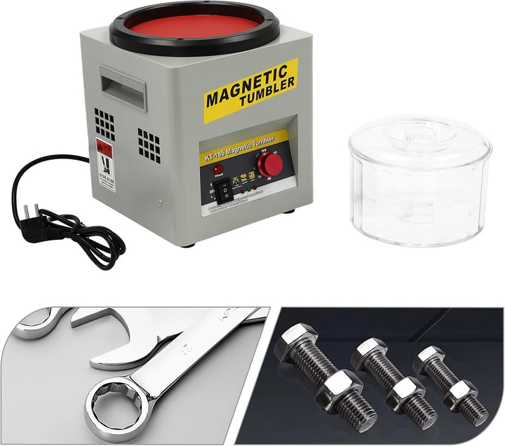 Magnetische Poliermaschine KT-185 Schmuck Polierer 250W 2000U/min Schmuckpolierer für Edelstahl, Gol