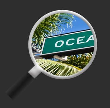 islandburner Bild Bilder auf Leinwand Ocean Drive Miami Beach Panorama XXL Poster Leinwandbild Wandb