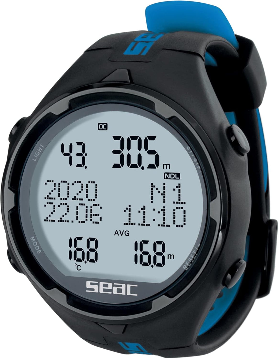 SEAC Action, Dive Computer with Scuba and Freediving Mode, Dive Logbook, Dive Planner, Safety Alarms