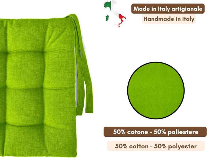 Il Tuo Artigiano Design Set mit 4 oder 6 Sitzkissen für Küchenstühle, hergestellt in Italien, Set mi