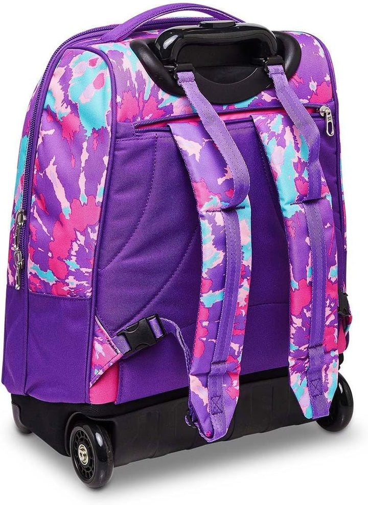 Seven Trolley TRENDY HEART GIRL, 2 in 1, Schulranzen mit Rollen, Rucksack mit Trolleyfunktion für Ki