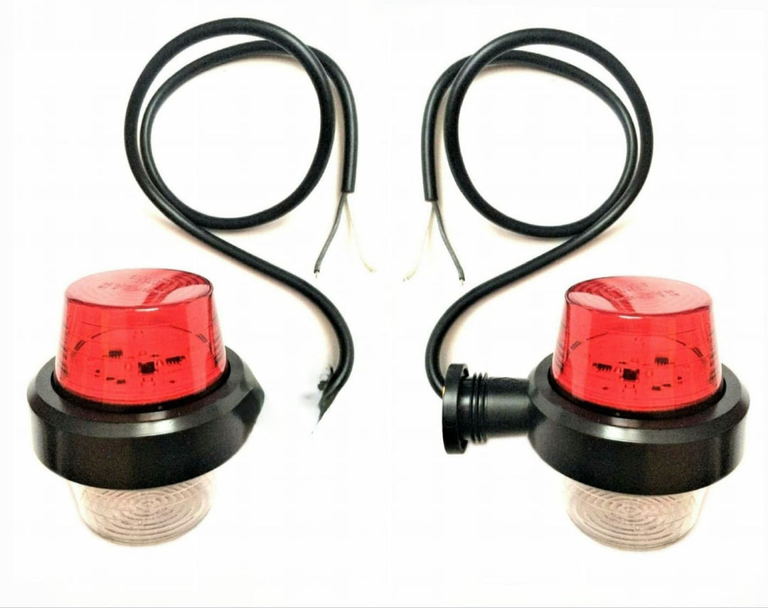 MelTruck® 2x LED Umrissleuchte Positionsleuchte Begrenzungsleuchte Old School für LKW Anhänger (weis