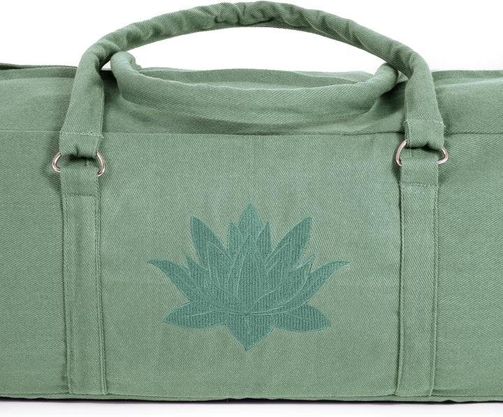 Yoga Studio Tasche für Yoga-Set, YKK, mit durchgehendem Reissverschluss, Baumwolle, für Yoga und Pil