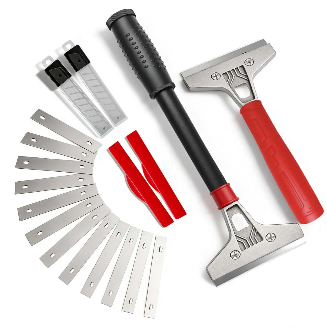 2er Set Tapetenschaber mit 22 SK5 Klingen (4''), Tapetenentferner mit rutschfestem Griff, Schaber We