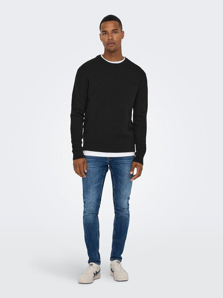 ONLY &amp; SONS Male Strickpullover ONSPHIL Pullover M Schwarz, M Schwarz