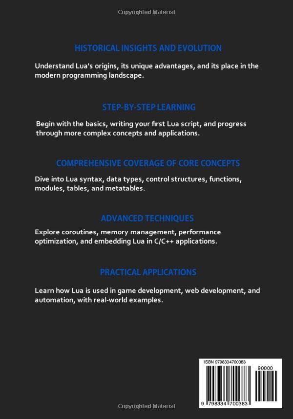 Lua Programming: Beginner's Guide to Learn the Basics and advanced Concepts, Taschenbuch