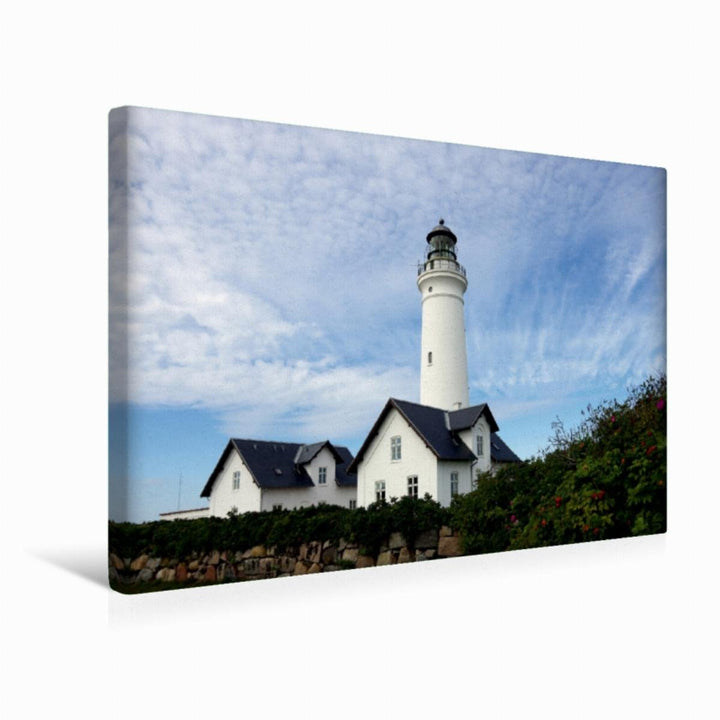 Premium Textil-Leinwand 45 x 30 cm Quer-Format Hirtshals Fyr | Wandbild, HD-Bild auf Keilrahmen, Fer