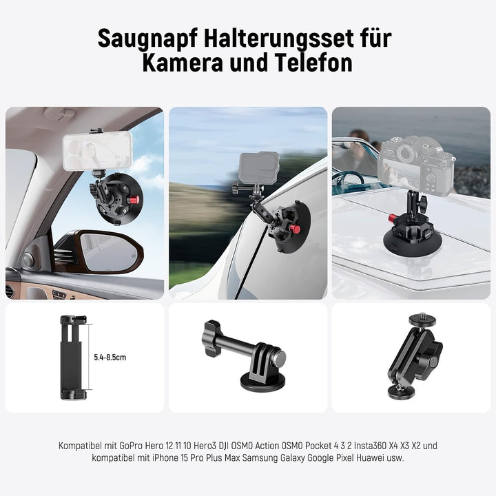 NEEWER 4,5" Saugnapf Kamera Halterung mit Kugelkopf Magic Arm, CA105, CA105