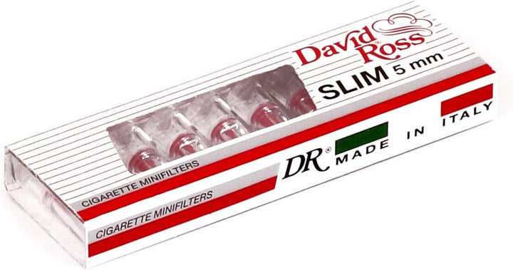 David Ross SLIM Mikrofilter, 5 mm Durchmesser, Schadstoffreduktion 4 Boxen (96 Packungen)