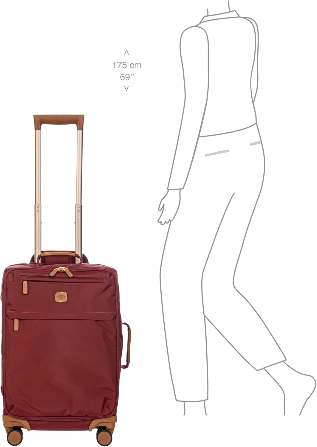 BRIC'S - Trolley 55cm Bordeaux, Bordeaux