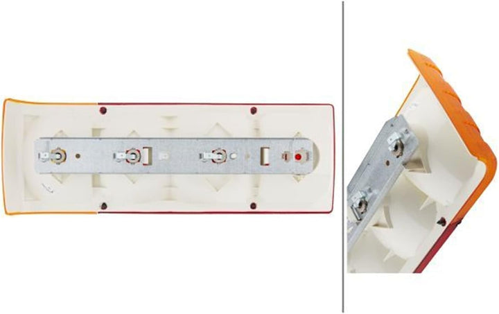 HELLA Rückleuchte - Glühlampe - 12V - Einbau/geschraubt - nicht SAE/ECE - Lichtscheibenfarbe: rot/ge