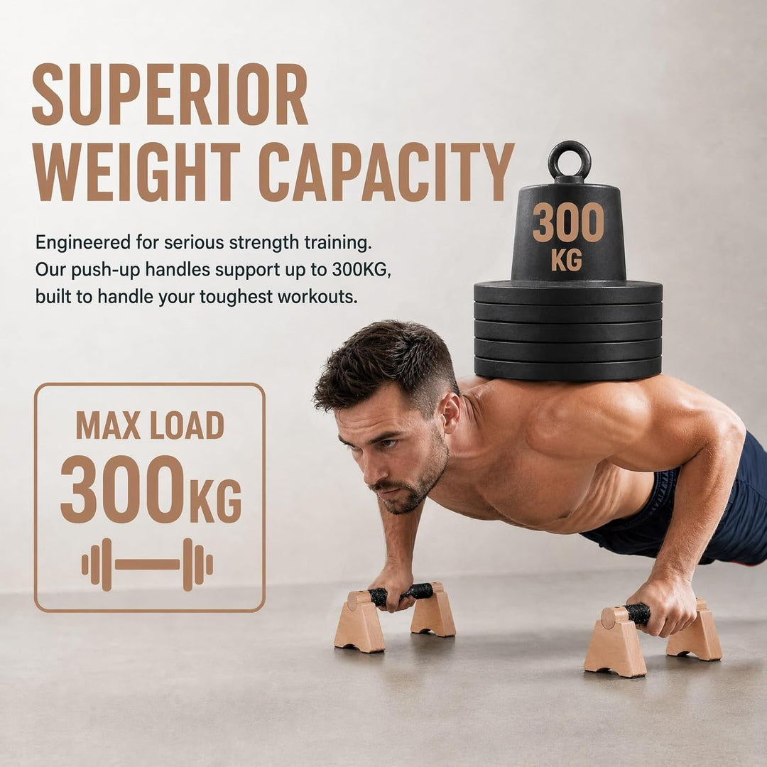 2er Set Liegestützgriffe aus Holz,25cm Handstand Griffe,Calisthenics Griffe,Holz Parallettes,Push Up