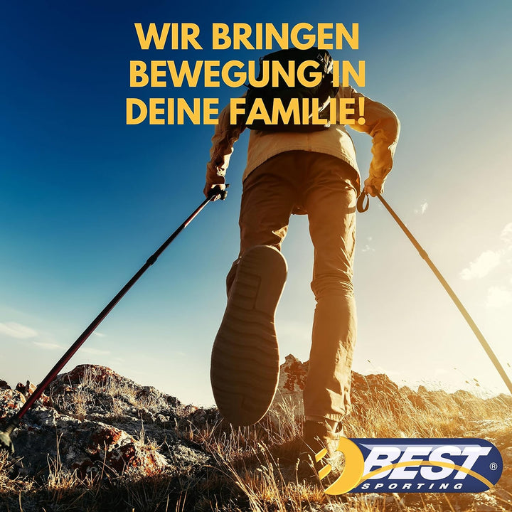 BEST SPORTING Wanderstöcke Teleskop 84 bis 140 cm I Treckingstöcke ausziehbar Ultraleicht I Wanderst