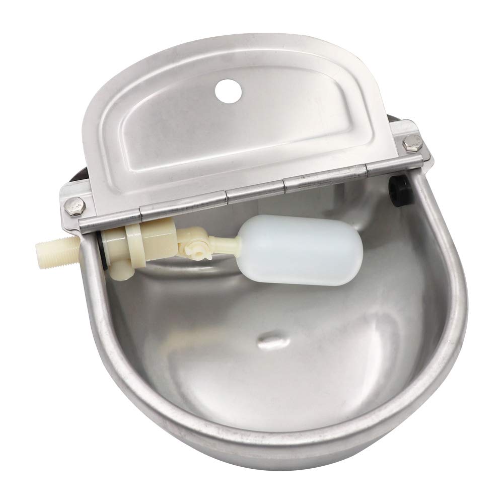 MUALROUS Tränkebecken für Rinder Automatische Waterer Bowl Edelstahl Rindertränke Wassertränke Pferd