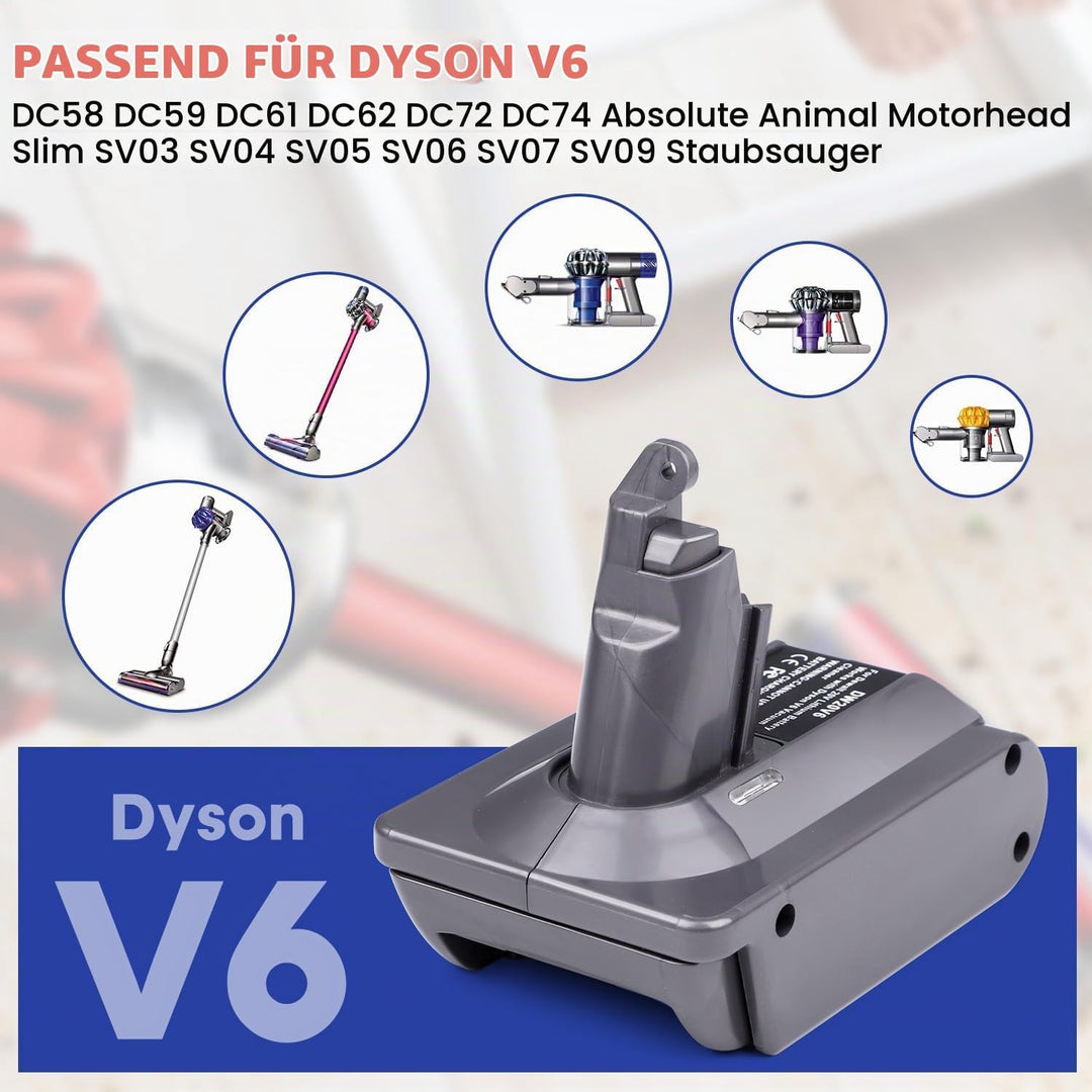 Adapter für Dyson V6 Staubsauger Convert für Einhell 18V Akku für V6 Akku Kompatibel mit DC58 DC59 D