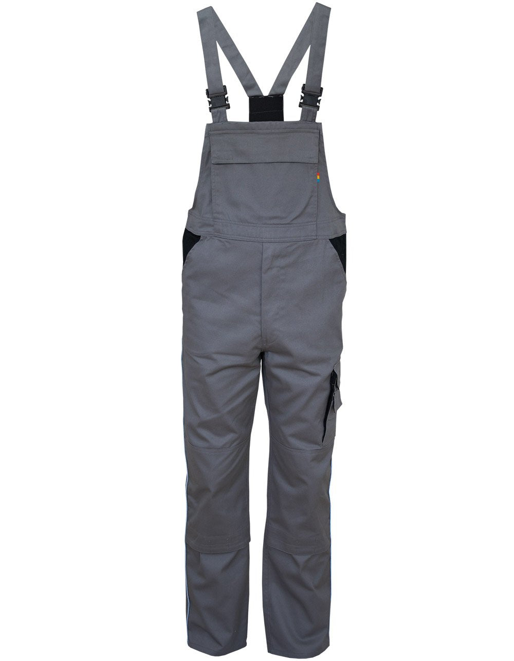 Carson Contrast Latzhose, 1 Stück, 48, grau/schwarz, CC726.GS 48 Grau/Schwarz, 48 Grau/Schwarz