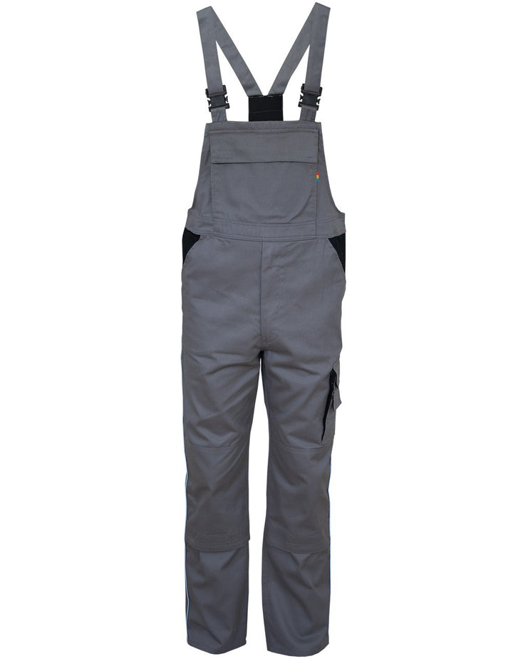 Carson Contrast Latzhose, 1 Stück, 48, grau/schwarz, CC726.GS 48 Grau/Schwarz, 48 Grau/Schwarz