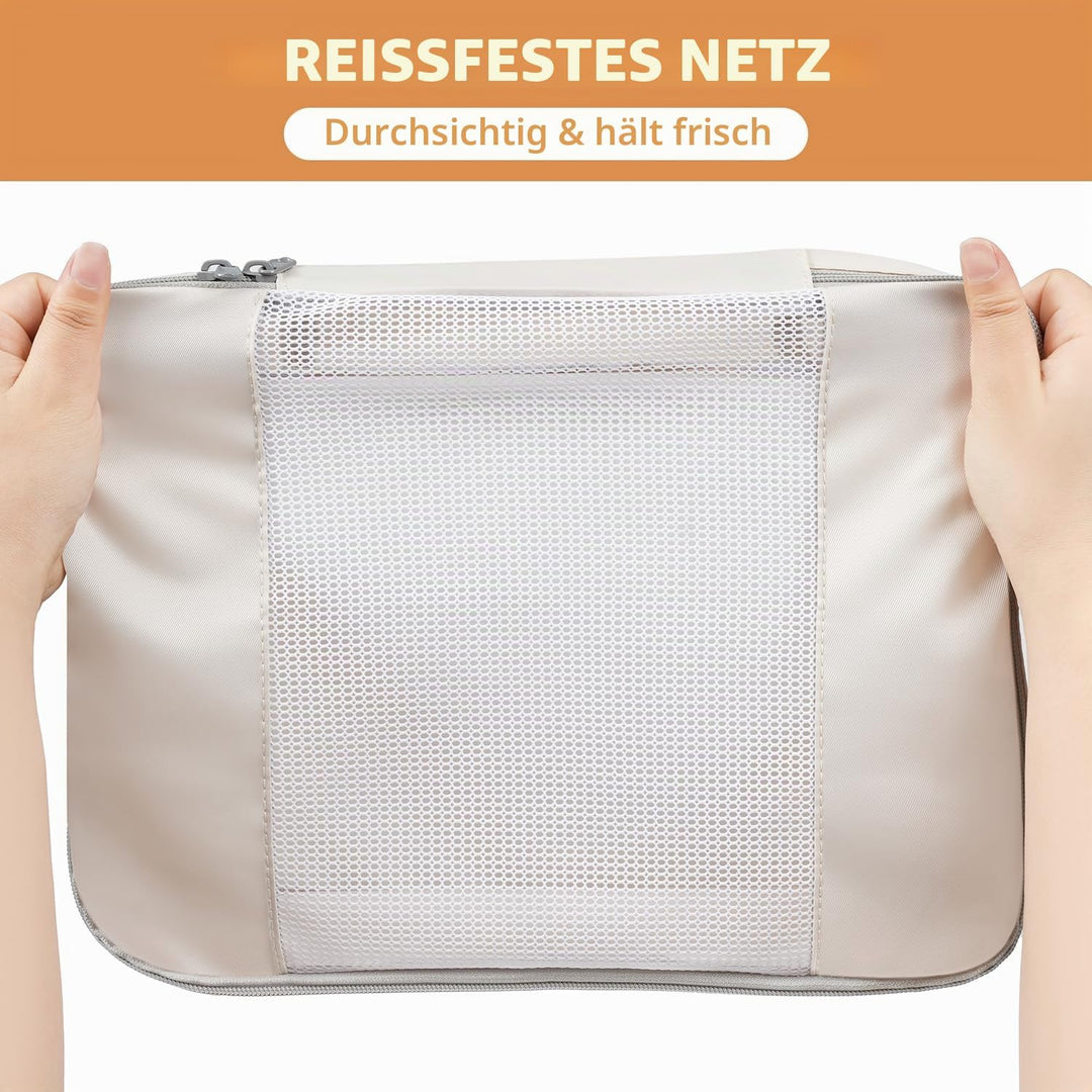 BAGAIL 8er-Set Packwürfel in verschiedenen Grössen Packorganizer für Reisezubehör Handgepäck Koffer