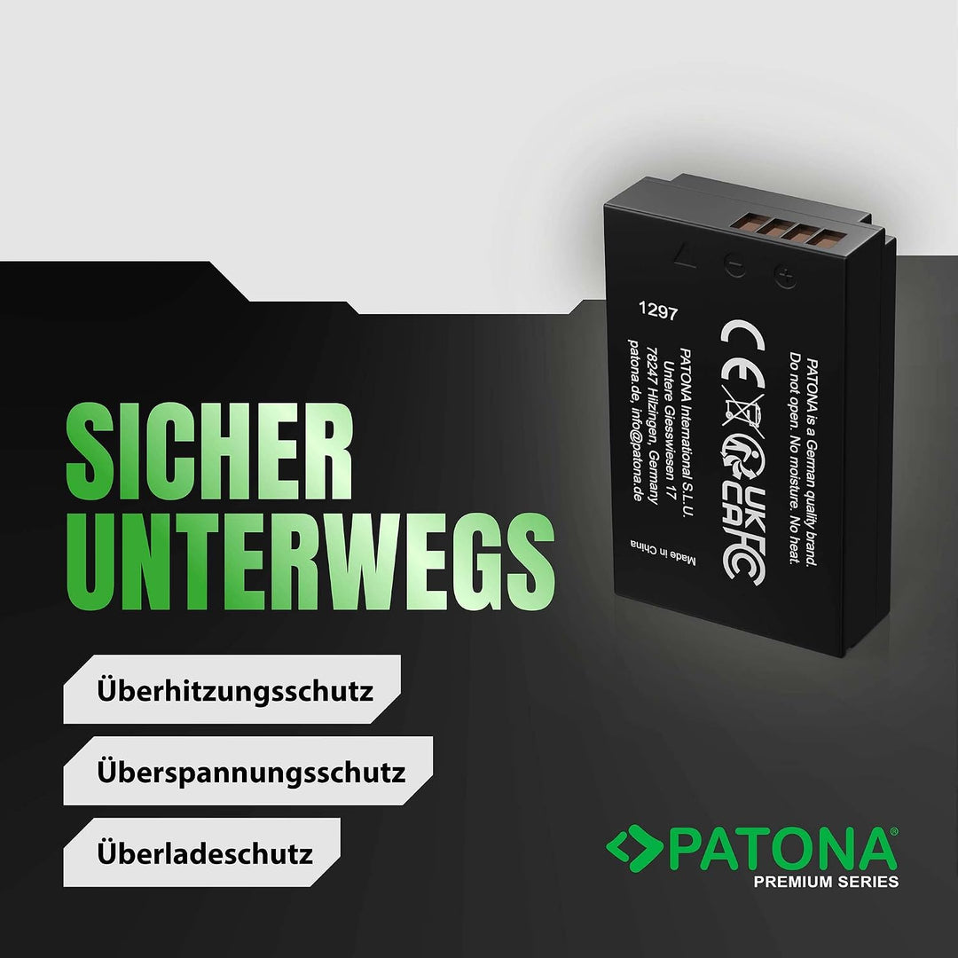 PATONA 2X Premium Akku Ersatz für Canon LP-E12 LPE12 Battery Pack 850mAh | Ersatzakku für EOS 100D R