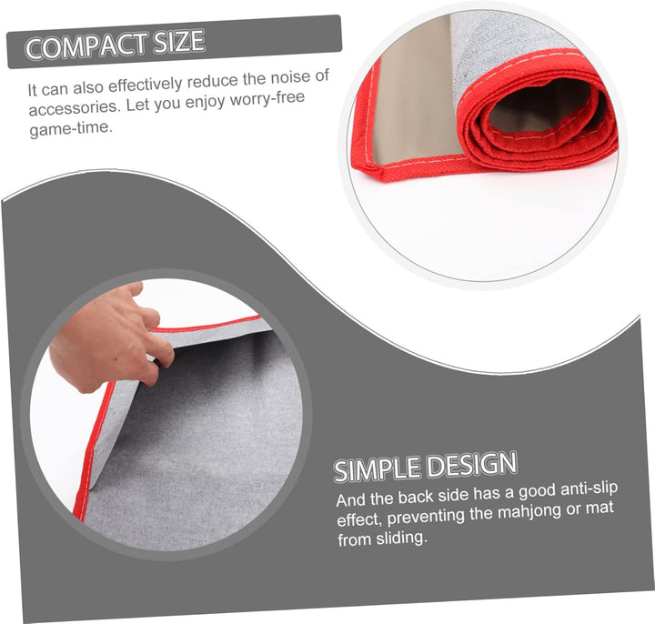 TOYANDONA Mahjong Tischdecke Party Tischläufer Karten Spielunterlage Mahjong Tischset Tischwäsche Sc
