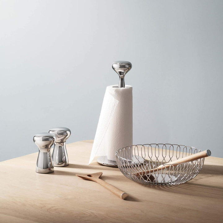 Georg Jensen Küchenrollenhalter Alfredo, 15cm, Poliertem Edelstahl Silber, Silber