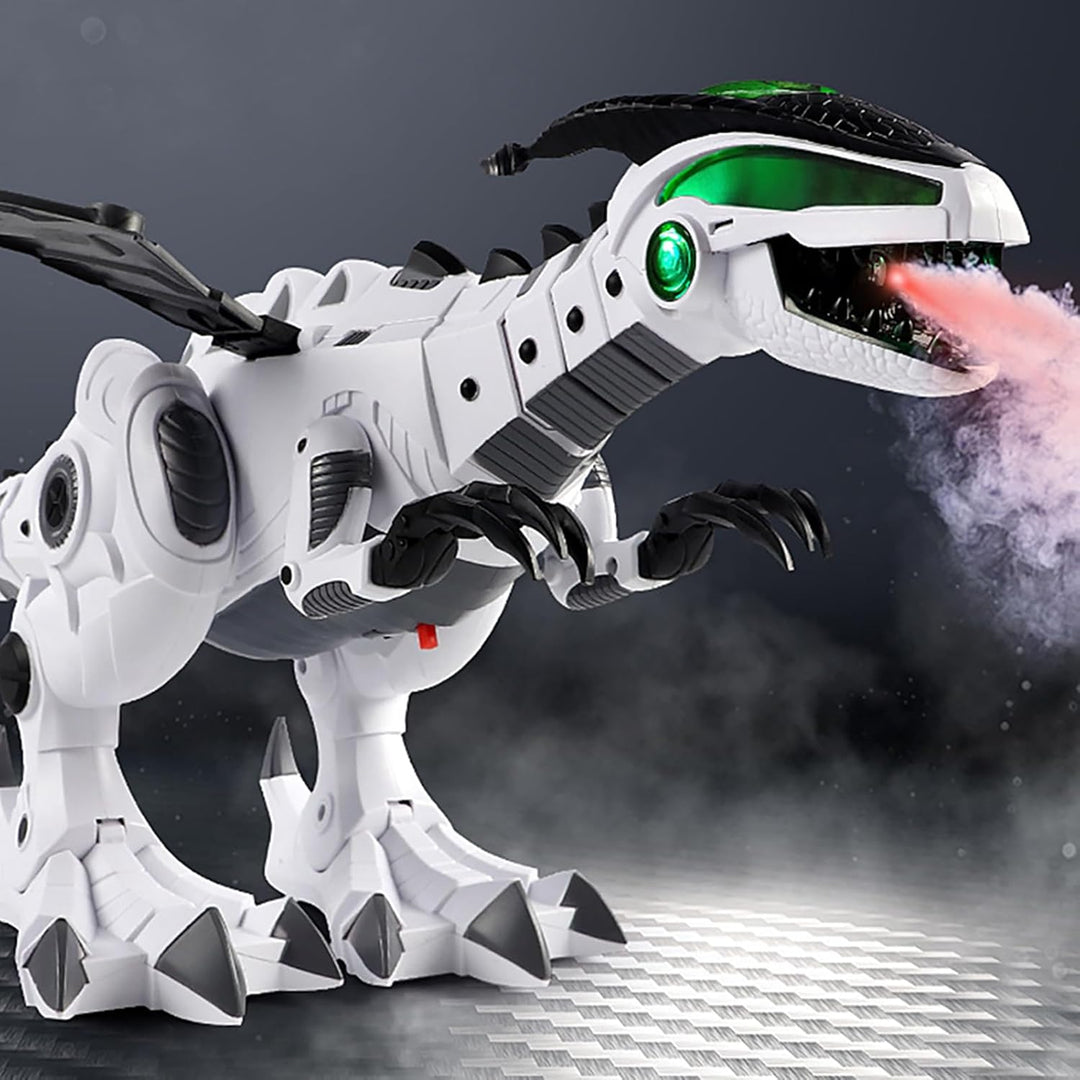 Yunseity Gehender Dinosaurier-Roboter-Drachen-Spielzeugnebel, der Feuerspeiende Lichter und Geräusch