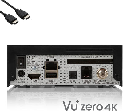 VU Zero 4K - UHD HDR Sat Receiver mit 1x DVB-S2X Tuner, E2 Linux Smart Receiver, YouTube, CI + Karte
